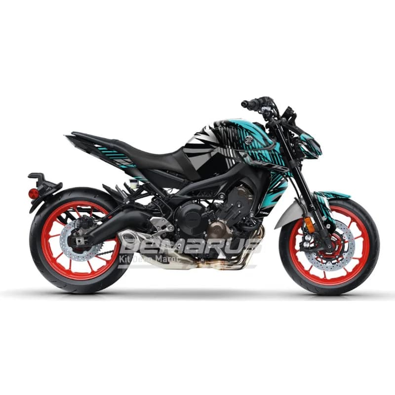 Kit déco moto Kit Deco Yamaha MT-09 2021-2026 | Édition Fragment Aquatique - Vue 1