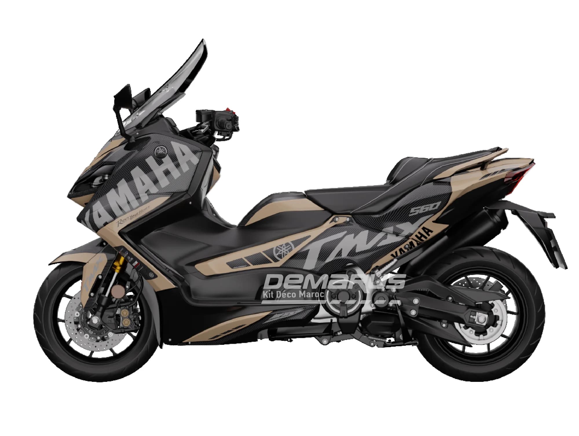Kit déco moto Kit Déco Yamaha TMAX 560 2020-2026 | Édition Sable Tactique - Vue 1