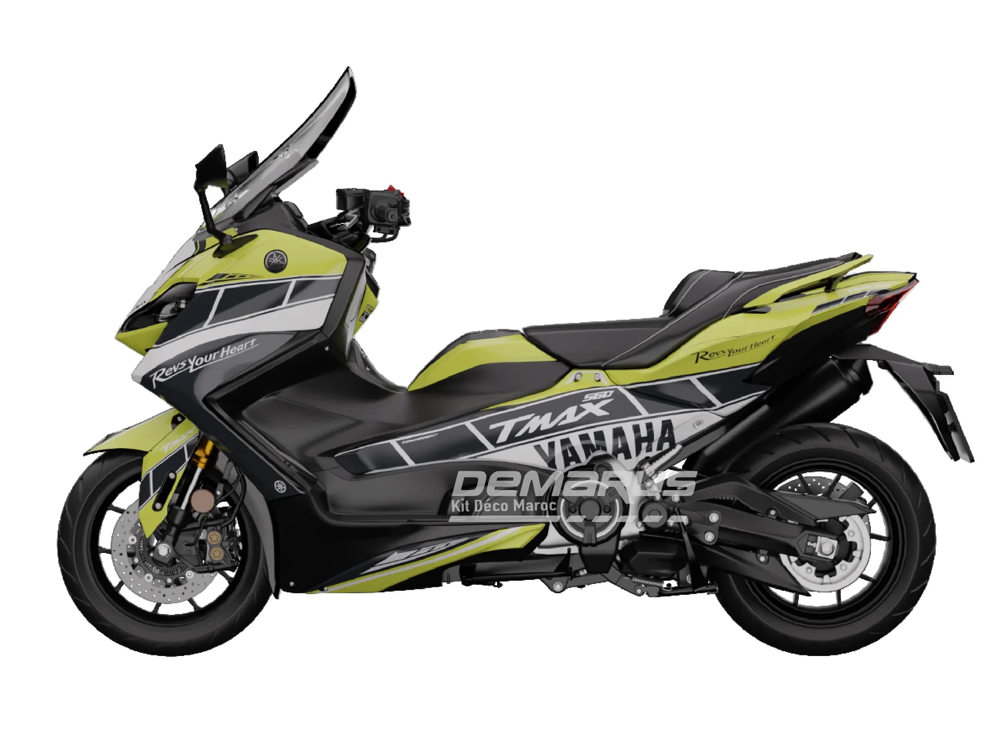 Kit déco moto Kit Déco Yamaha TMAX 560 2020-2026 | Édition Éclair Citron - Vue 1